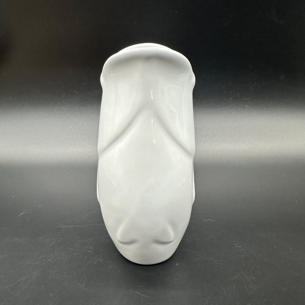 Gurgle Pot Koi Fish Pitcher 2006 White Ceramic Jug Figural Nautical 6.5 Inch - Picture 3 of 9